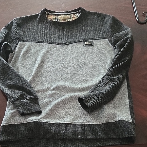Burberry Other - Burberry Two-Tone Gray Crewneck Sweater